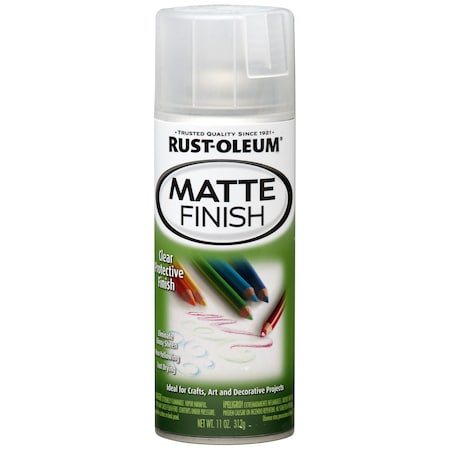Rust-Oleum Spray Paint, Clear, Matte, Oil based, 11 oz 267028